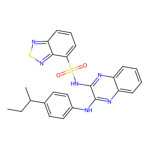 N-[3-(4-butan-2-ylanilino)quinoxalin-2-yl]-8 structure