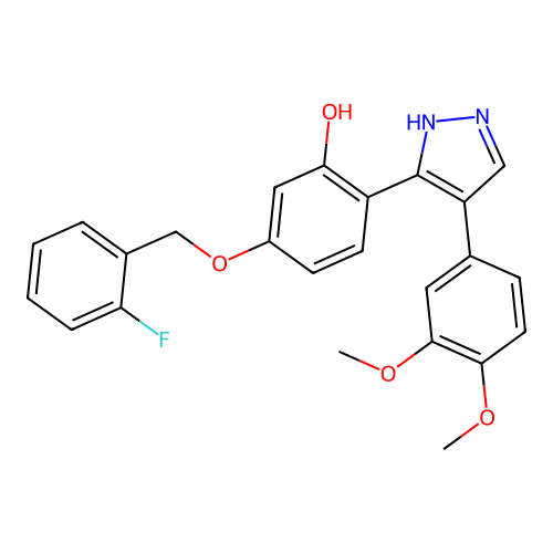 2-[4-(3,4-Dimethoxy-phenyl)-1H-pyrazol-3-yl]-5-(2-fluoro-benzyloxy)-phenol structure