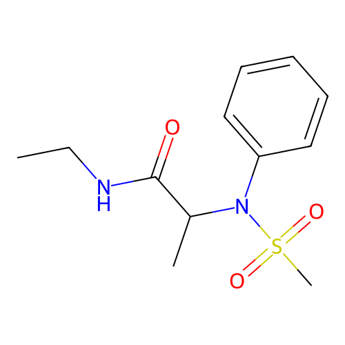 N-ethyl-N~2~-(methylsulfonyl)-N~2~-phenylalaninamide structure