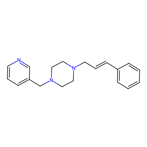 1-(3-Phenylprop-2-enyl)-4-(pyridin-3-ylmethyl)piperazine structure