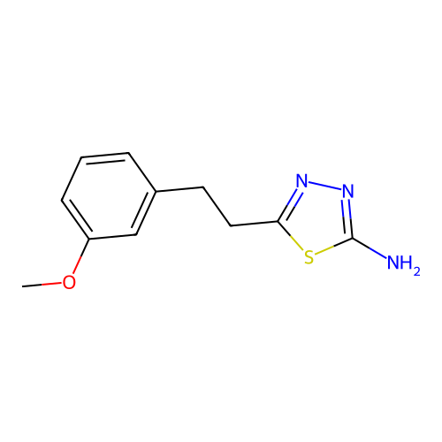 5-[2-(3-Methoxy-phenyl)-ethyl]-[1,3,4]thiadiazol-2-ylamine structure