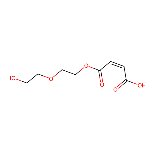 2-Butenedioic acid (2Z)-, mono(2-(2-hydroxyethoxy)ethyl) ester structure