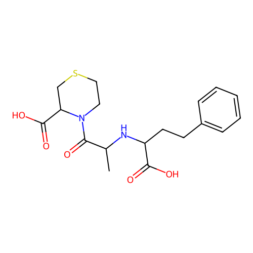 4-[2-[(1-Carboxy-3-phenylpropyl)amino]propanoyl]thiomorpholine-3-carboxylic acid structure