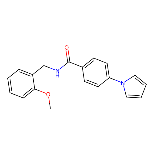 N-(2-methoxybenzyl)-4-(1H-pyrrol-1-yl)benzamide structure