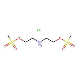 Azanediyldi(ethane-2,1-diyl) dimethanesulfonate--hydrogen chloride (1/1) structure