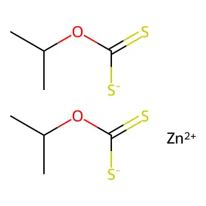 Zinc O,O'-diisopropyl bis[dithiocarbonate] structure