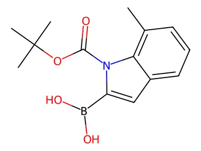 (1-(tert-Butoxycarbonyl)-7-methyl-1H-indol-2-yl)boronic acid structure