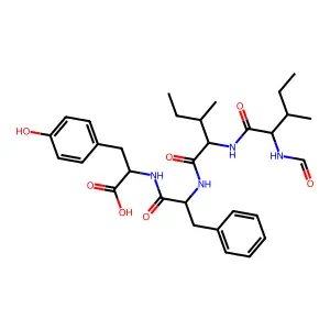 N-Formylnorleucyl-leucyl-phenylalanyl-tyrosine structure