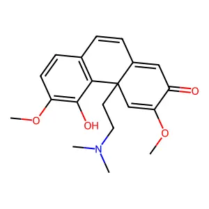 (4aS)-4a-(2-Dimethylaminoethyl)-5-hydroxy-3,6-dimethoxyphenanthren-2-one structure
