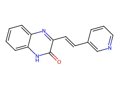 2(1H)-Quinoxalinone, 3-[(1E)-2-(3-pyridinyl)ethenyl]- structure