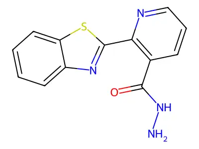 2-Benzothiazol-2-ylpyridine-3-carbohydrazide structure