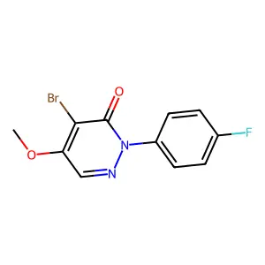4-bromo-2-(4-fluorophenyl)-5-methoxy-3(2H)-pyridazinone structure