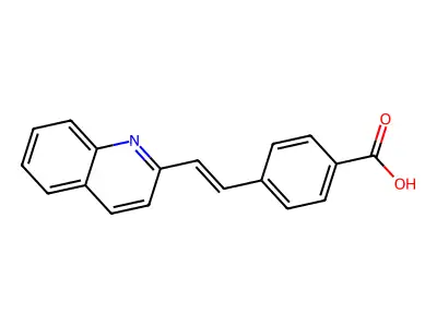 Benzoic acid, 4-[2-(2-quinolinyl)ethenyl]- structure