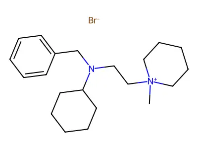 Piperidinium, 1-(2-(benzylcyclohexylamino)ethyl)-1-methyl-, bromide structure