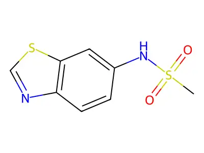 N-benzothiazol-6-yl-methanesulfonamide structure
