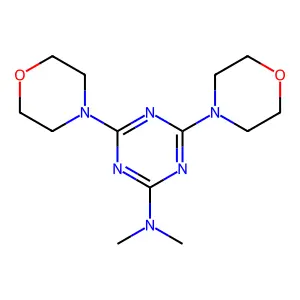 2-(Dimethylamino)-4,6-dimorpholino-1,3,5-triazine structure