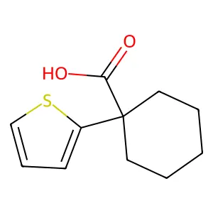 1-(Thiophen-2-yl)cyclohexane-1-carboxylic acid structure