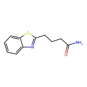2-Benzothiazolebutanamide structure