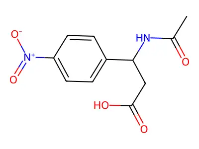 3-Acetamido-3-(4-nitrophenyl)propanoic acid structure