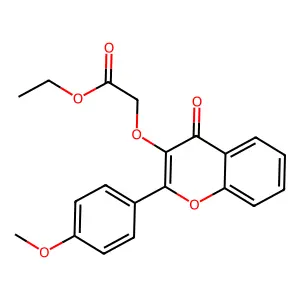 ethyl 2-{[2-(4-methoxyphenyl)-4-oxo-4H-chromen-3-yl]oxy}acetate structure