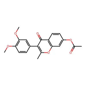 3-(3,4-dimethoxyphenyl)-2-methyl-4-oxo-4H-chromen-7-yl acetate structure
