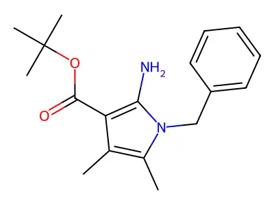 tert-Butyl 2-amino-1-benzyl-4,5-dimethyl-1H-pyrrole-3-carboxylate structure