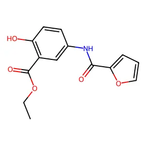Ethyl 5-(furan-2-carbonylamino)-2-hydroxybenzoate structure