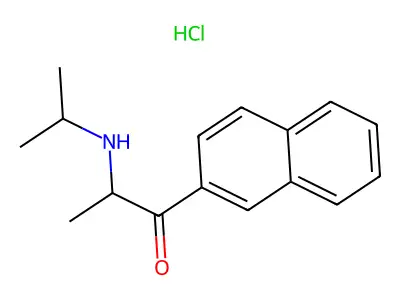 1-Propanone, 2-((1-methylethyl)amino)-1-(2-naphthalenyl)-, hydrochloride structure