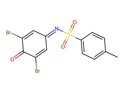 N-(3,5-dibromo-4-oxocyclohexa-2,5-dien-1-ylidene)-4-methylbenzenesulfonamide structure