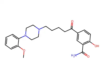 Benzamide, 2-hydroxy-5-(5-(4-(2-methoxyphenyl)-1-piperazinyl)-1-oxopentyl)- structure