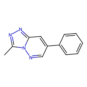 7-Phenyl-3-methyl-1,2,4-triazolo-(4,3b)pyridazine structure