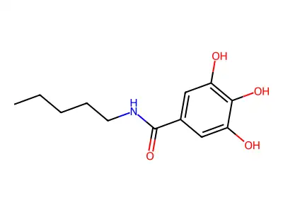 Benzamide, 3,4,5-trihydroxy-N-pentyl- structure