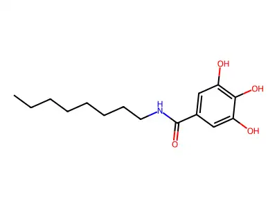 Benzamide, N-octyl-3,4,5-trihydroxy- structure