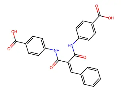 Benzoic acid, 4,4'-((1,3-dioxo-2-(phenylmethylene)-1,3-propanediyl)diimino)bis- structure