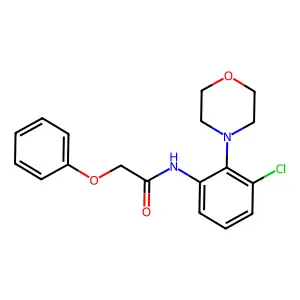 N-[3-chloro-2-(morpholin-4-yl)phenyl]-2-phenoxyacetamide structure