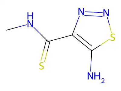 5-Amino-N-methyl-1,2,3-thiadiazole-4-carbothioamide structure