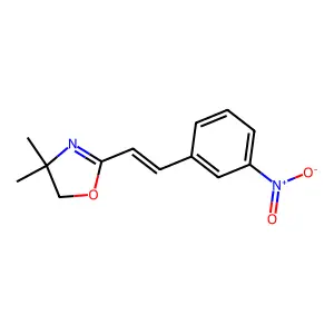 4,4-dimethyl-2-[(E)-2-(3-nitrophenyl)ethenyl]-5H-1,3-oxazole structure