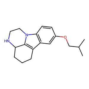 8-Isobutoxy-2,3,3a,4,5,6-hexahydro-1H-pyrazino[3,2,1-jk]carbazole structure