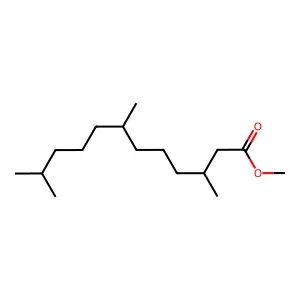 Methyl 3,7,11-trimethyldodecanoate structure