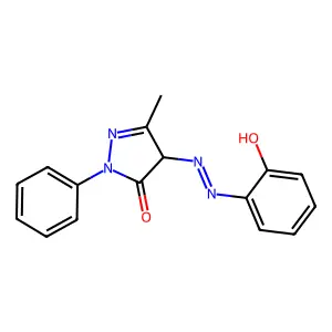 2,4-dihydro-4-[(2-hydroxyphenyl)azo]-5-methyl-2-phenyl-3H-pyrazol-3-one structure