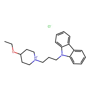 Carbazole, 9-(3-(4-ethoxypiperidino)propyl)-, monohydrochloride structure