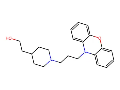 4-Piperidineethanol, 1-(3-phenoxazin-10-ylpropyl)- structure