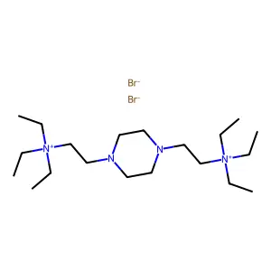 Ammonium, (1,4-piperazinediyldiethylene)bis(triethyl-, dibromide structure