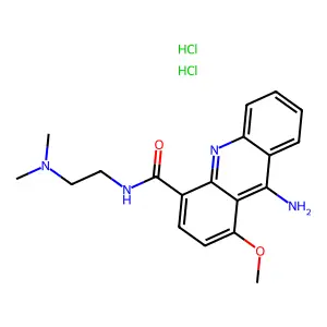 4-Acridinecarboxamide, 9-amino-N-(2-(dimethylamino)ethyl)-1-methoxy-, dihydrochloride structure