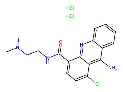 4-Acridinecarboxamide, 9-amino-1-chloro-N-(2-(dimethylamino)ethyl)-, dihydrochloride structure