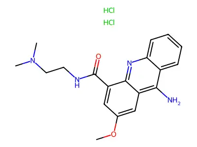 4-Acridinecarboxamide, 9-amino-N-(2-(dimethylamino)ethyl)-2-methoxy-, dihydrochloride structure