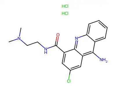 4-Acridinecarboxamide, 9-amino-2-chloro-N-(2-(dimethylamino)ethyl)-, dihydrochloride structure