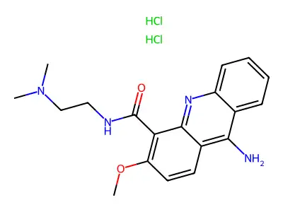 4-Acridinecarboxamide, 9-amino-N-(2-(dimethylamino)ethyl)-3-methoxy-, dihydrochloride structure