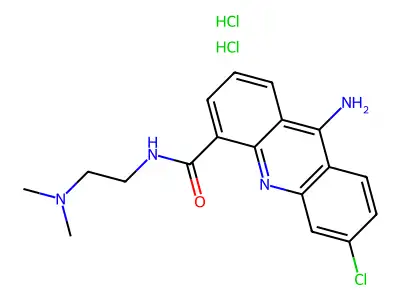 4-Acridinecarboxamide, 9-amino-6-chloro-N-(2-(dimethylamino)ethyl)-, dihydrochloride structure