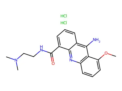 4-Acridinecarboxamide, 9-amino-N-(2-(dimethylamino)ethyl)-8-methoxy-, dihydrochloride structure